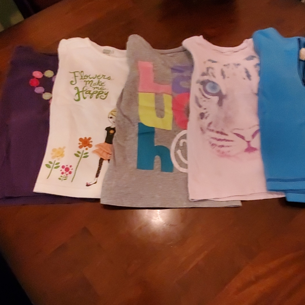 Bundle of 5 girls long sleeve tops